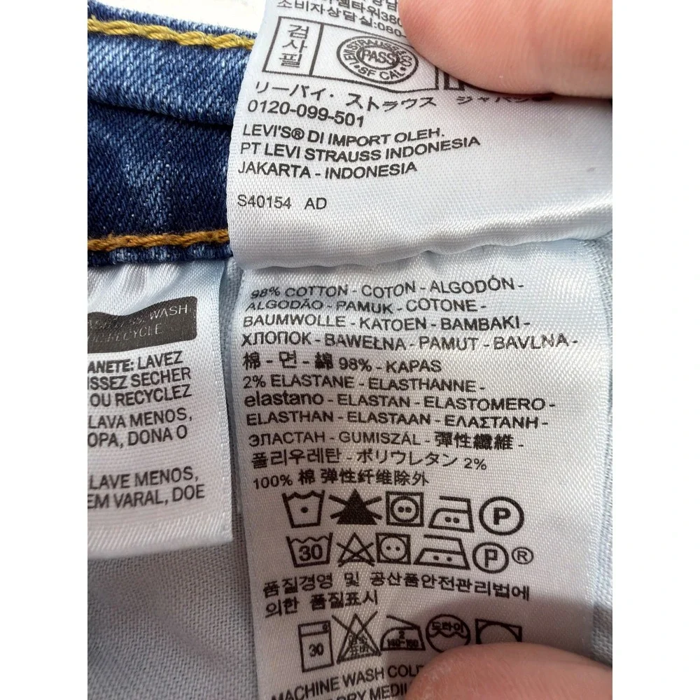Levi's‎ 502 Regular Taper Jeans Mens W38 L32 Dark Wash Blue Stretch Denim